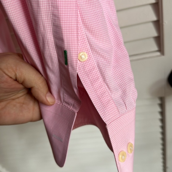 Tommy Hilfiger Classic Pink Check Dress Shirt, Size L (16.5, 34-35) - Picture 8 of 11